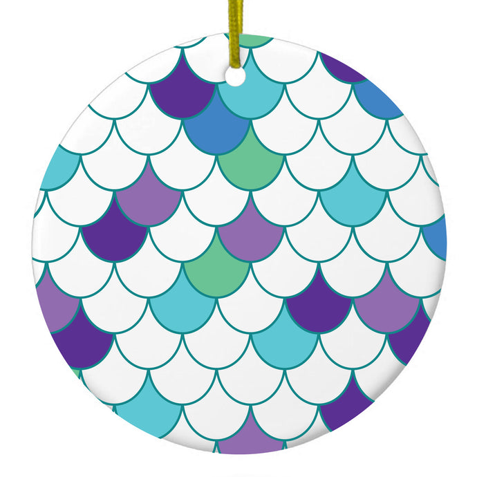 Mermaid Scales Ceramic Ornament