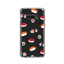 DistinctInk® Clear Shockproof Hybrid Case for Apple iPhone / Samsung Galaxy / Google Pixel - Cartoon Sushi