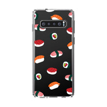 DistinctInk® Clear Shockproof Hybrid Case for Apple iPhone / Samsung Galaxy / Google Pixel - Cartoon Sushi