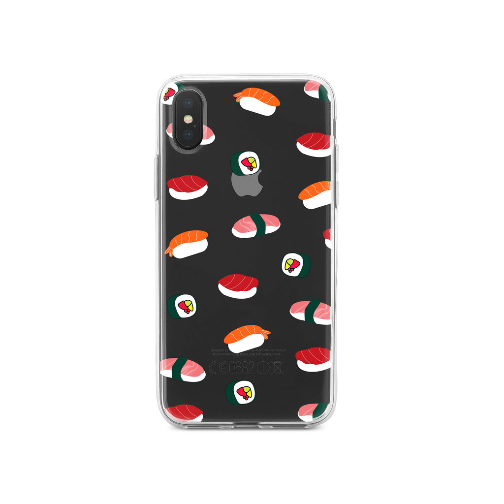 Cartoon Sushi Clear Shockproof iPhone Case, view 4