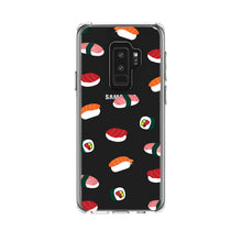 DistinctInk® Clear Shockproof Hybrid Case for Apple iPhone / Samsung Galaxy / Google Pixel - Cartoon Sushi