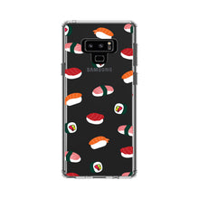 DistinctInk® Clear Shockproof Hybrid Case for Apple iPhone / Samsung Galaxy / Google Pixel - Cartoon Sushi