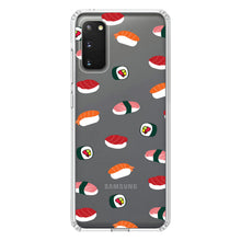 DistinctInk® Clear Shockproof Hybrid Case for Apple iPhone / Samsung Galaxy / Google Pixel - Cartoon Sushi