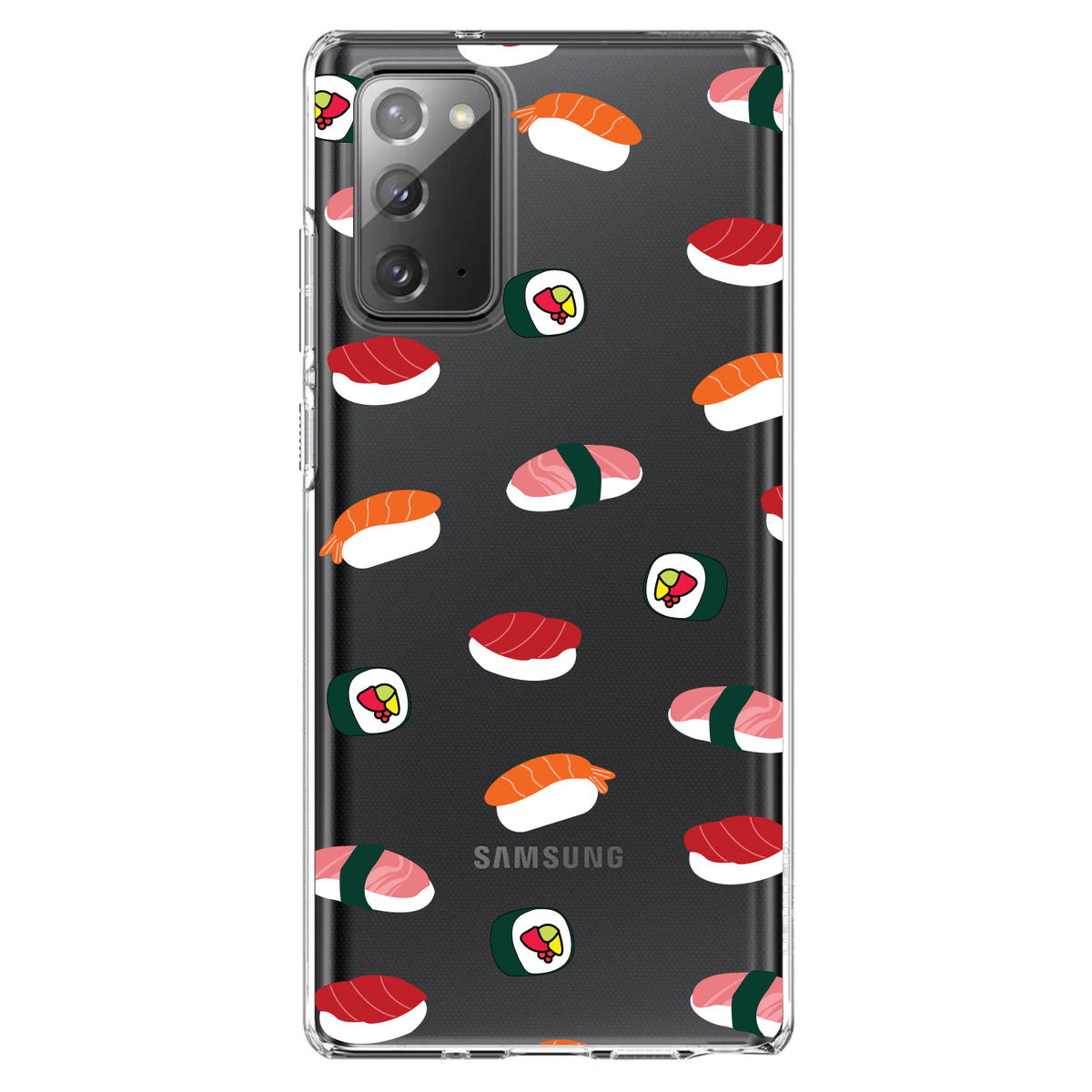 Cartoon Sushi Clear Shockproof iPhone Case, view 7