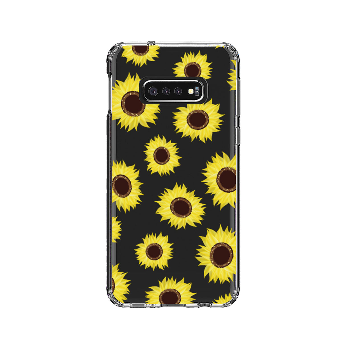 Yellow Sunflowers Clear Shockproof iPhone Case, view 17
