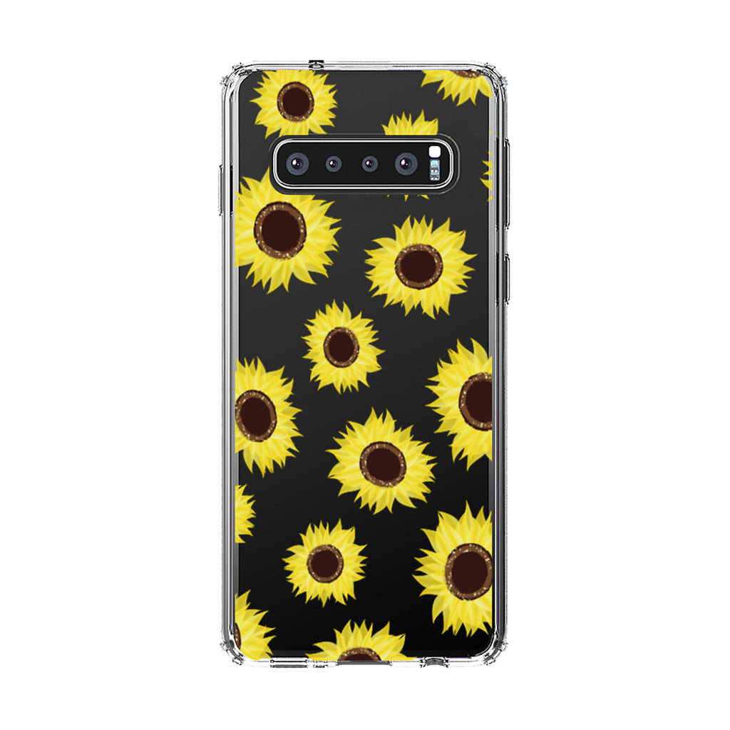 Yellow Sunflowers Clear Shockproof iPhone Case, view 16