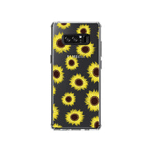DistinctInk® Clear Shockproof Hybrid Case for Apple iPhone / Samsung Galaxy / Google Pixel - Yellow Sunflowers