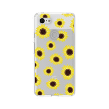 DistinctInk® Clear Shockproof Hybrid Case for Apple iPhone / Samsung Galaxy / Google Pixel - Yellow Sunflowers