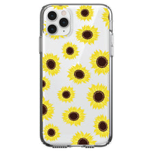 DistinctInk® Clear Shockproof Hybrid Case for Apple iPhone / Samsung Galaxy / Google Pixel - Yellow Sunflowers