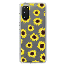 DistinctInk® Clear Shockproof Hybrid Case for Apple iPhone / Samsung Galaxy / Google Pixel - Yellow Sunflowers