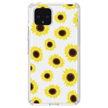 DistinctInk® Clear Shockproof Hybrid Case for Apple iPhone / Samsung Galaxy / Google Pixel - Yellow Sunflowers