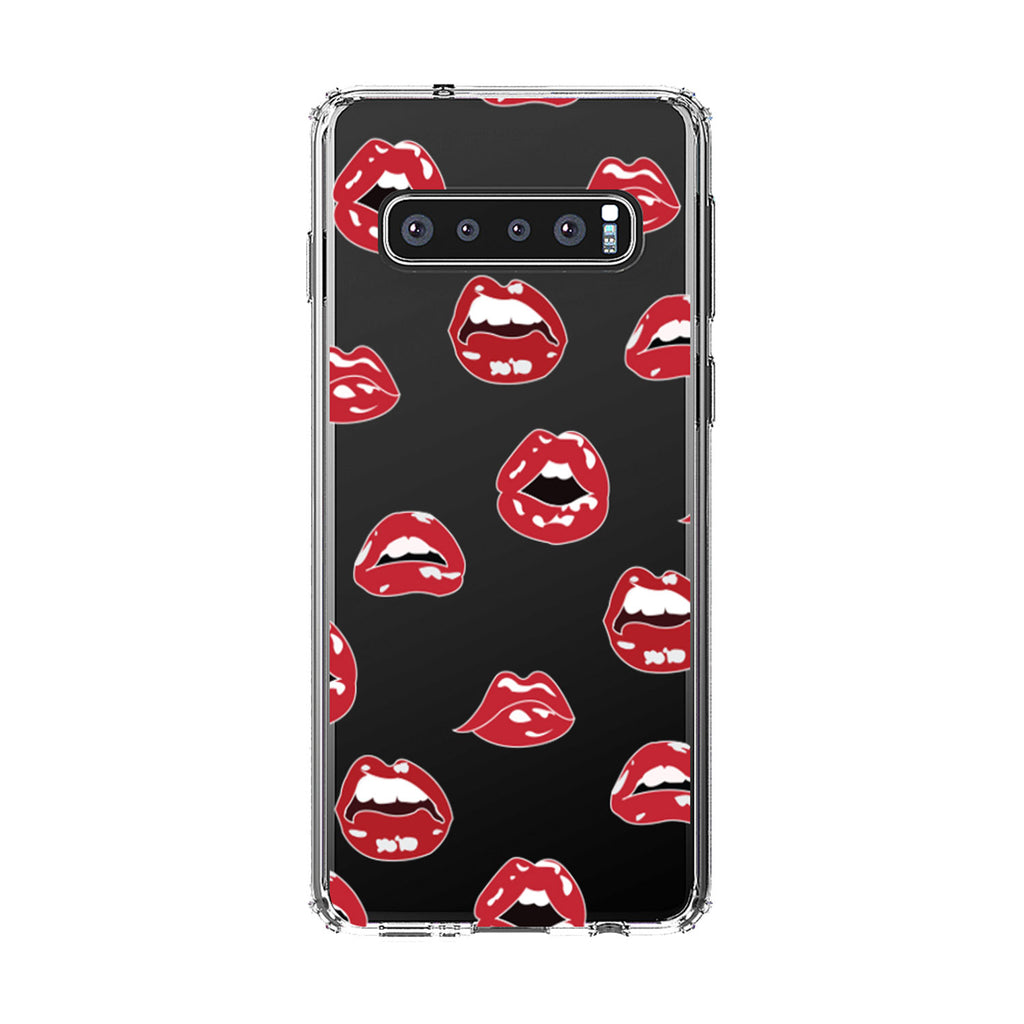 Red Lips Clear Shockproof iPhone Case, view 15