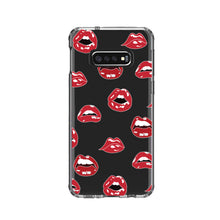 DistinctInk® Clear Shockproof Hybrid Case for Apple iPhone / Samsung Galaxy / Google Pixel - Red Lips