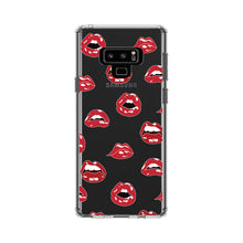 DistinctInk® Clear Shockproof Hybrid Case for Apple iPhone / Samsung Galaxy / Google Pixel - Red Lips