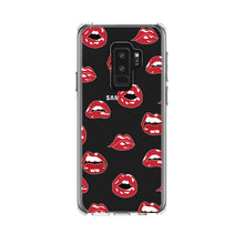 DistinctInk® Clear Shockproof Hybrid Case for Apple iPhone / Samsung Galaxy / Google Pixel - Red Lips