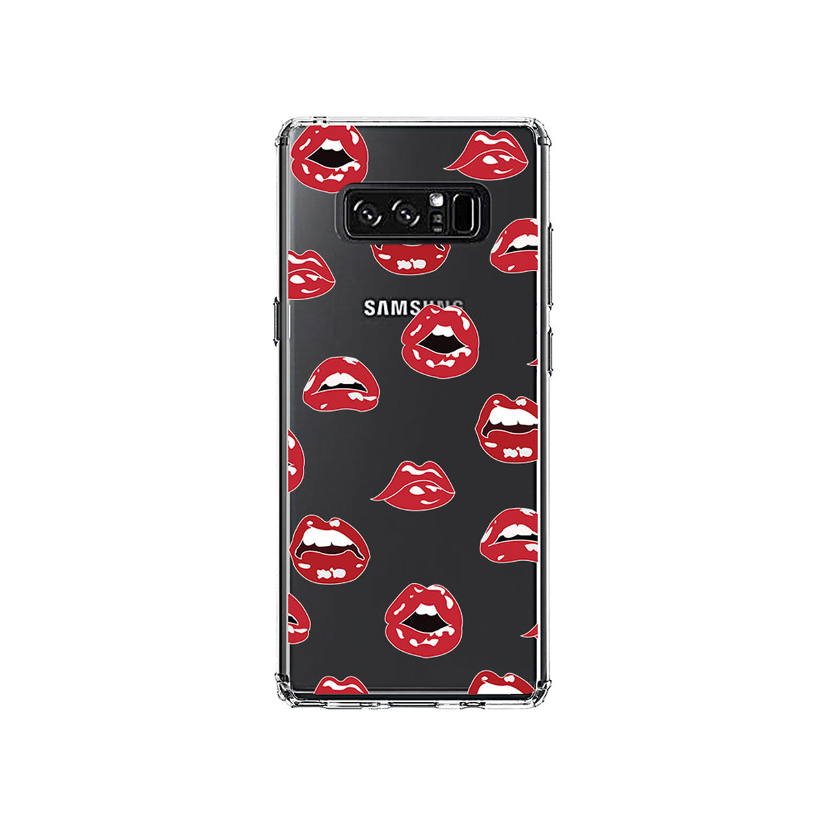 Red Lips Clear Shockproof iPhone Case, view 11