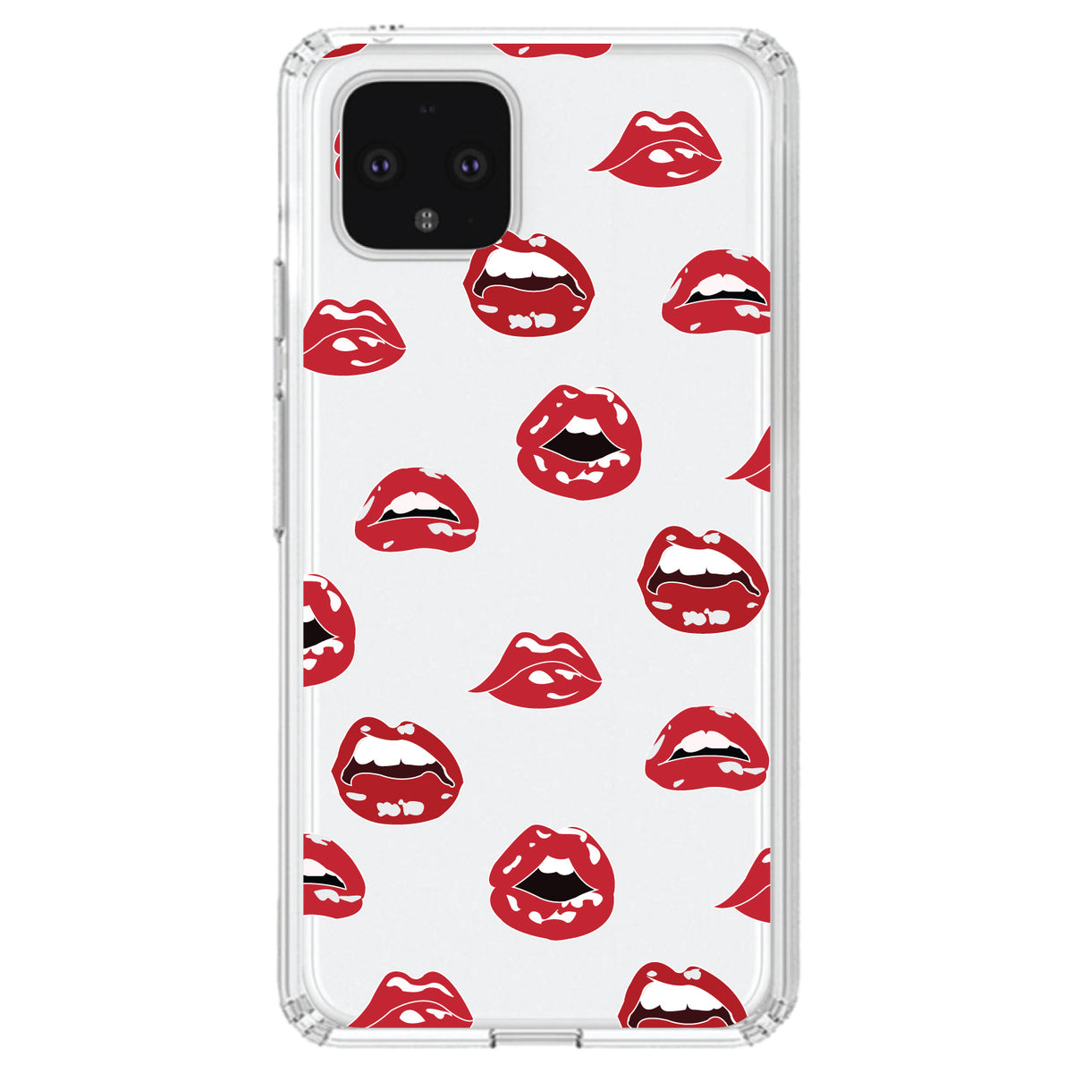 Red Lips Clear Shockproof iPhone Case, view 22