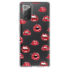 DistinctInk® Clear Shockproof Hybrid Case for Apple iPhone / Samsung Galaxy / Google Pixel - Red Lips