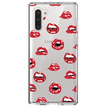 DistinctInk® Clear Shockproof Hybrid Case for Apple iPhone / Samsung Galaxy / Google Pixel - Red Lips