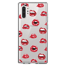 DistinctInk® Clear Shockproof Hybrid Case for Apple iPhone / Samsung Galaxy / Google Pixel - Red Lips