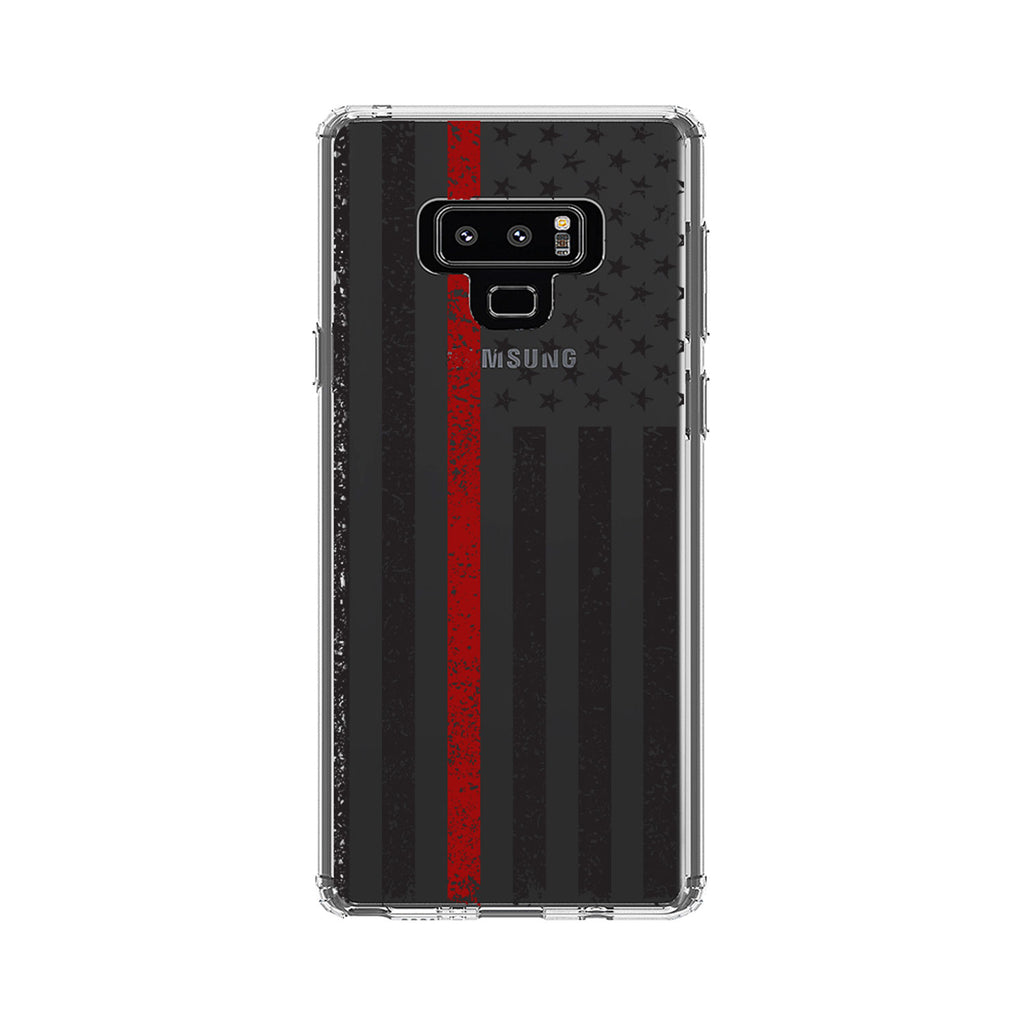 Weathered Thin Red Line US Flag Clear Shockproof iPhone Case, view 10