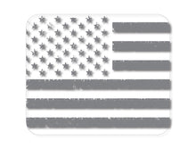 DistinctInk Custom Foam Rubber Mouse Pad - 1/4" Thick - Weathered Grey US Flag