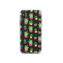 DistinctInk® Clear Shockproof Hybrid Case for Apple iPhone / Samsung Galaxy / Google Pixel - Succulents / Cacti