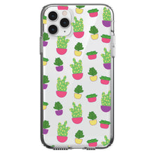 DistinctInk® Clear Shockproof Hybrid Case for Apple iPhone / Samsung Galaxy / Google Pixel - Succulents / Cacti