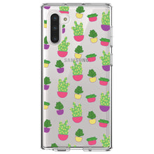 DistinctInk® Clear Shockproof Hybrid Case for Apple iPhone / Samsung Galaxy / Google Pixel - Succulents / Cacti