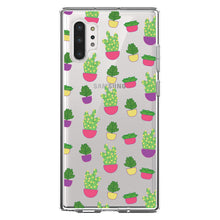 DistinctInk® Clear Shockproof Hybrid Case for Apple iPhone / Samsung Galaxy / Google Pixel - Succulents / Cacti