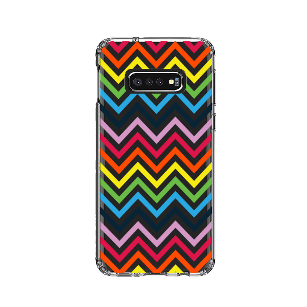 Rainbow Chevron Clear Shockproof iPhone Case, view 17