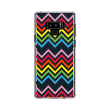 DistinctInk® Clear Shockproof Hybrid Case for Apple iPhone / Samsung Galaxy / Google Pixel - Rainbow Chevron