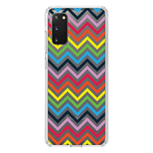 DistinctInk® Clear Shockproof Hybrid Case for Apple iPhone / Samsung Galaxy / Google Pixel - Rainbow Chevron