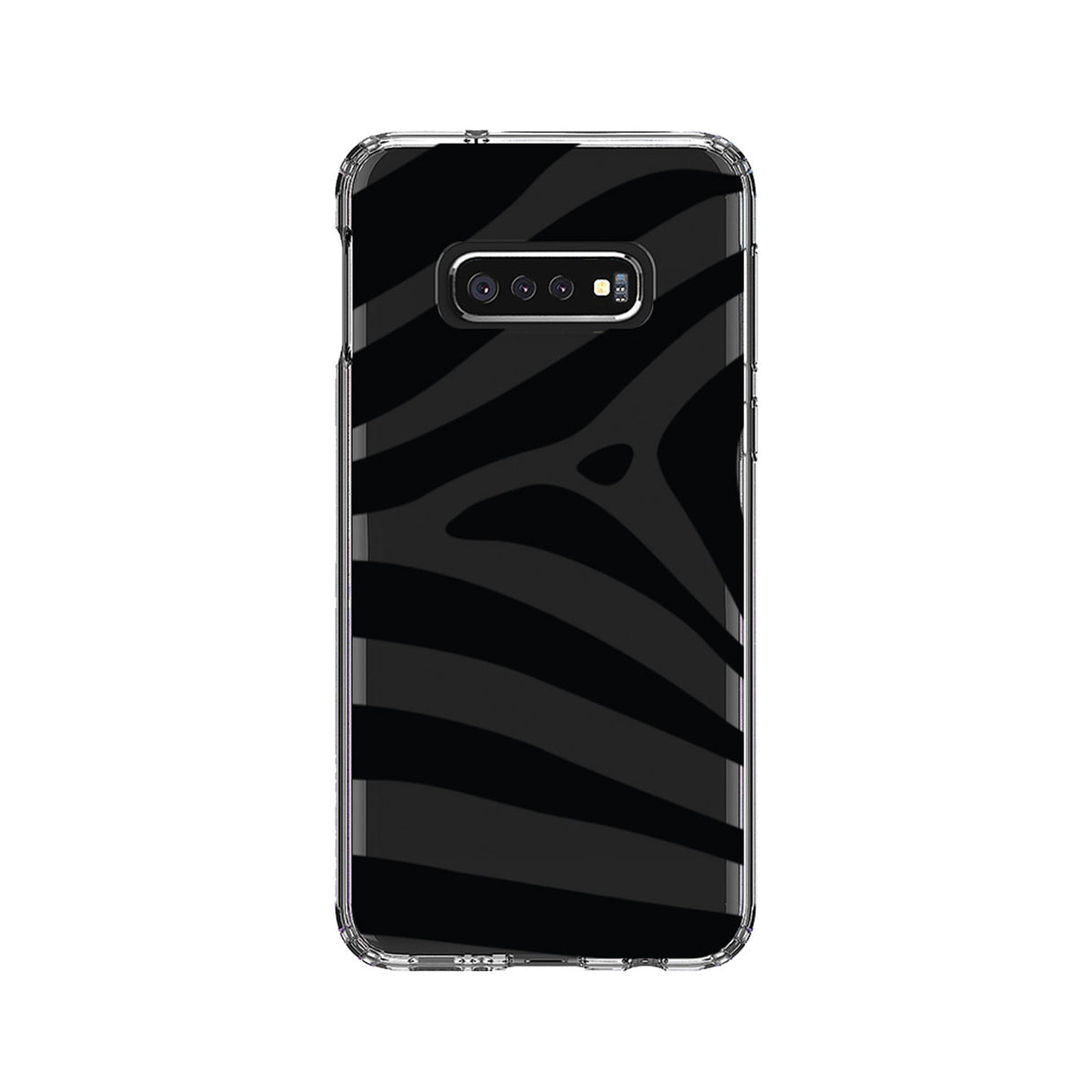 Black & Clear Zebra Stripes Clear Shockproof iPhone Case, view 17
