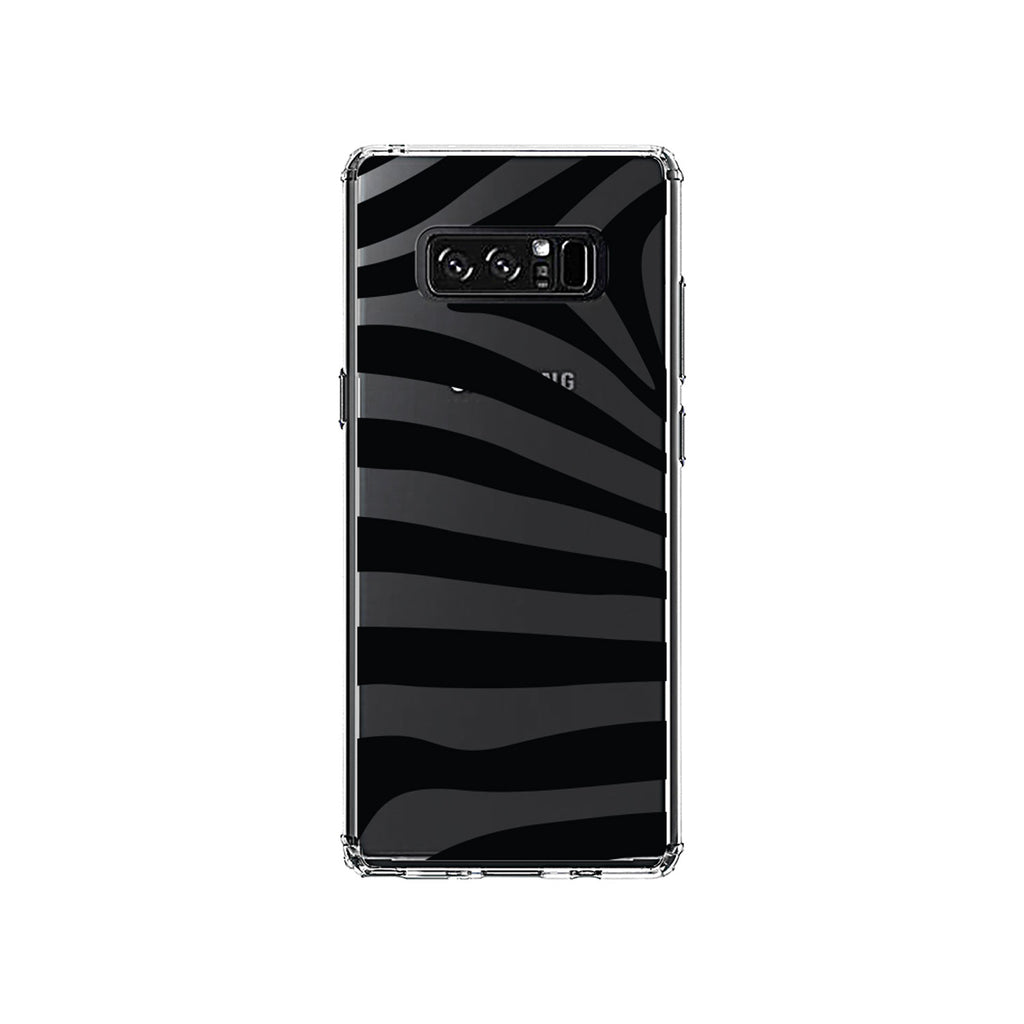 Black & Clear Zebra Stripes Clear Shockproof iPhone Case, view 11