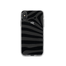 DistinctInk® Clear Shockproof Hybrid Case for Apple iPhone / Samsung Galaxy / Google Pixel - Black & Clear Zebra Stripes