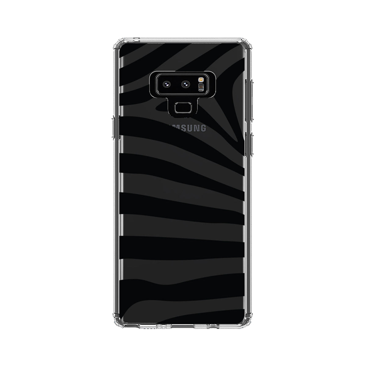 Black & Clear Zebra Stripes Clear Shockproof iPhone Case, view 10