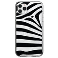 Black & Clear Zebra Stripes Clear Shockproof iPhone Case
