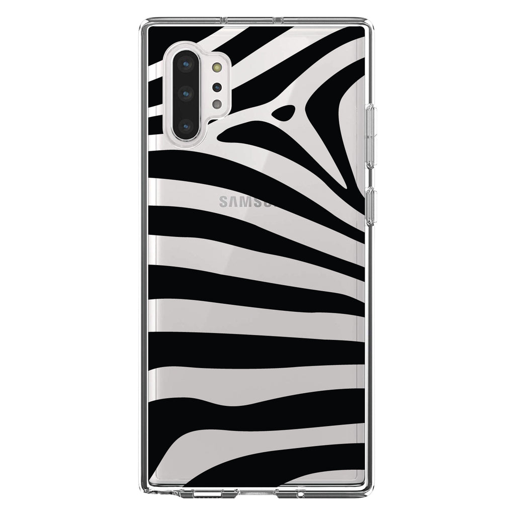 Black & Clear Zebra Stripes Clear Shockproof iPhone Case, view 9