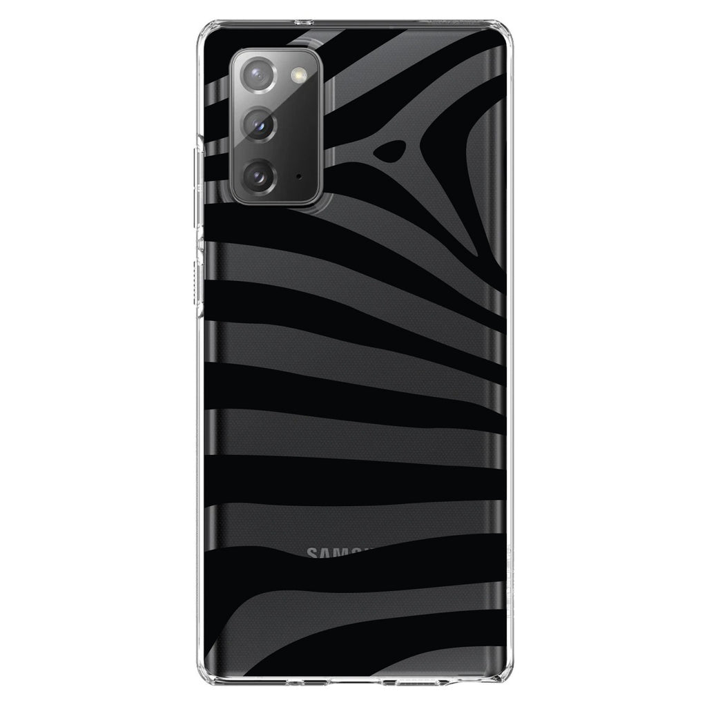 Black & Clear Zebra Stripes Clear Shockproof iPhone Case, view 7