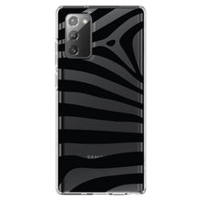 DistinctInk® Clear Shockproof Hybrid Case for Apple iPhone / Samsung Galaxy / Google Pixel - Black & Clear Zebra Stripes