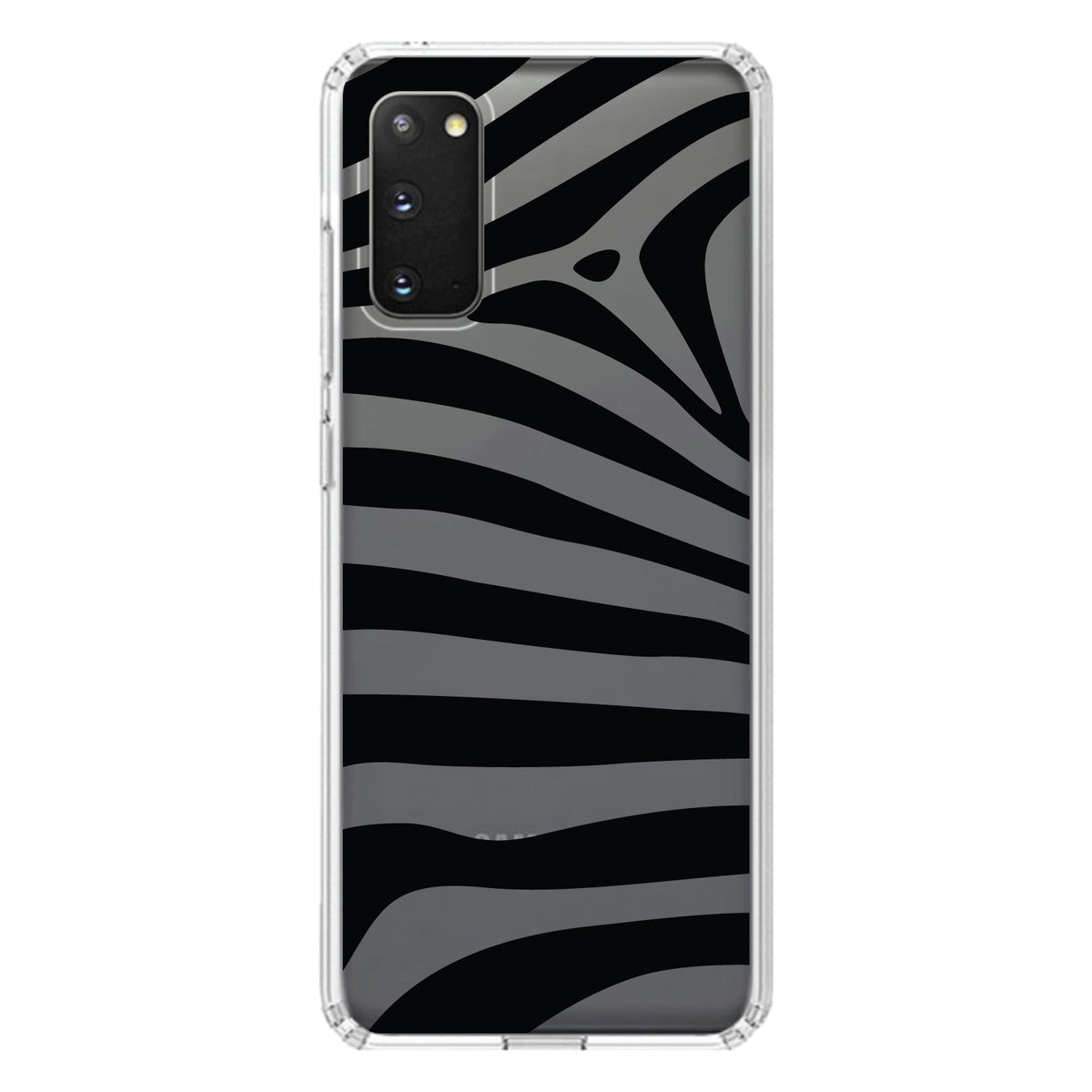 Black & Clear Zebra Stripes Clear Shockproof iPhone Case, view 12
