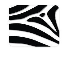 DistinctInk Custom Foam Rubber Mouse Pad - 1/4" Thick - Black & Clear Zebra Stripes