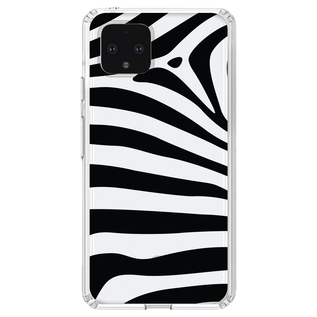 Black & Clear Zebra Stripes Clear Shockproof iPhone Case, view 23