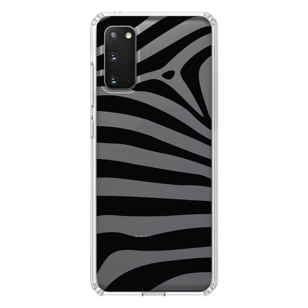 Black & Clear Zebra Stripes Clear Shockproof iPhone Case, view 13
