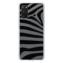 DistinctInk® Clear Shockproof Hybrid Case for Apple iPhone / Samsung Galaxy / Google Pixel - Black & Clear Zebra Stripes