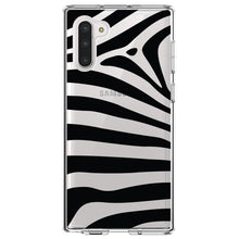 DistinctInk® Clear Shockproof Hybrid Case for Apple iPhone / Samsung Galaxy / Google Pixel - Black & Clear Zebra Stripes