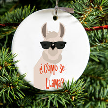 DistinctInk® Hanging Ceramic Christmas Tree Ornament with Gold String - Great Gift / Present - 2 3/4 inch Diameter - Cómo se Llama?