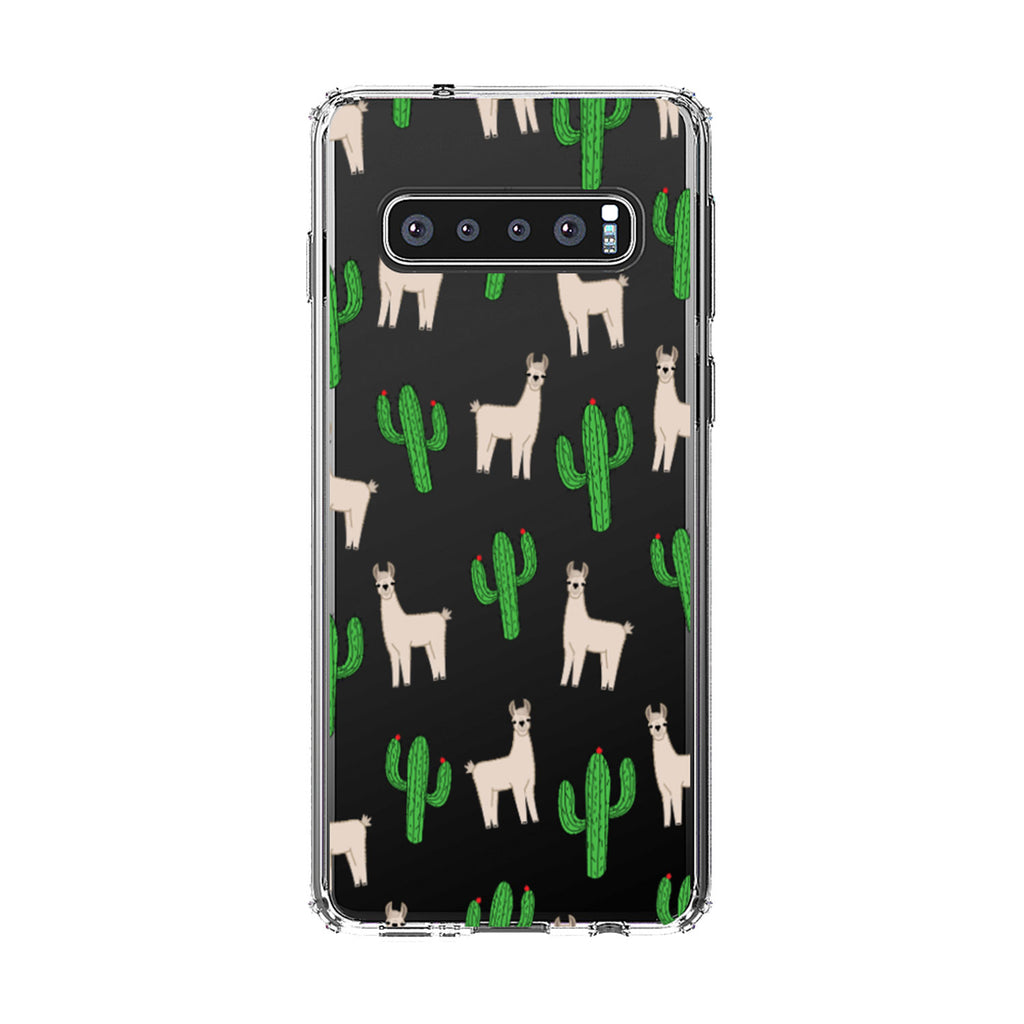 Llamas and Cacti Cactus Clear Shockproof iPhone Case, view 17