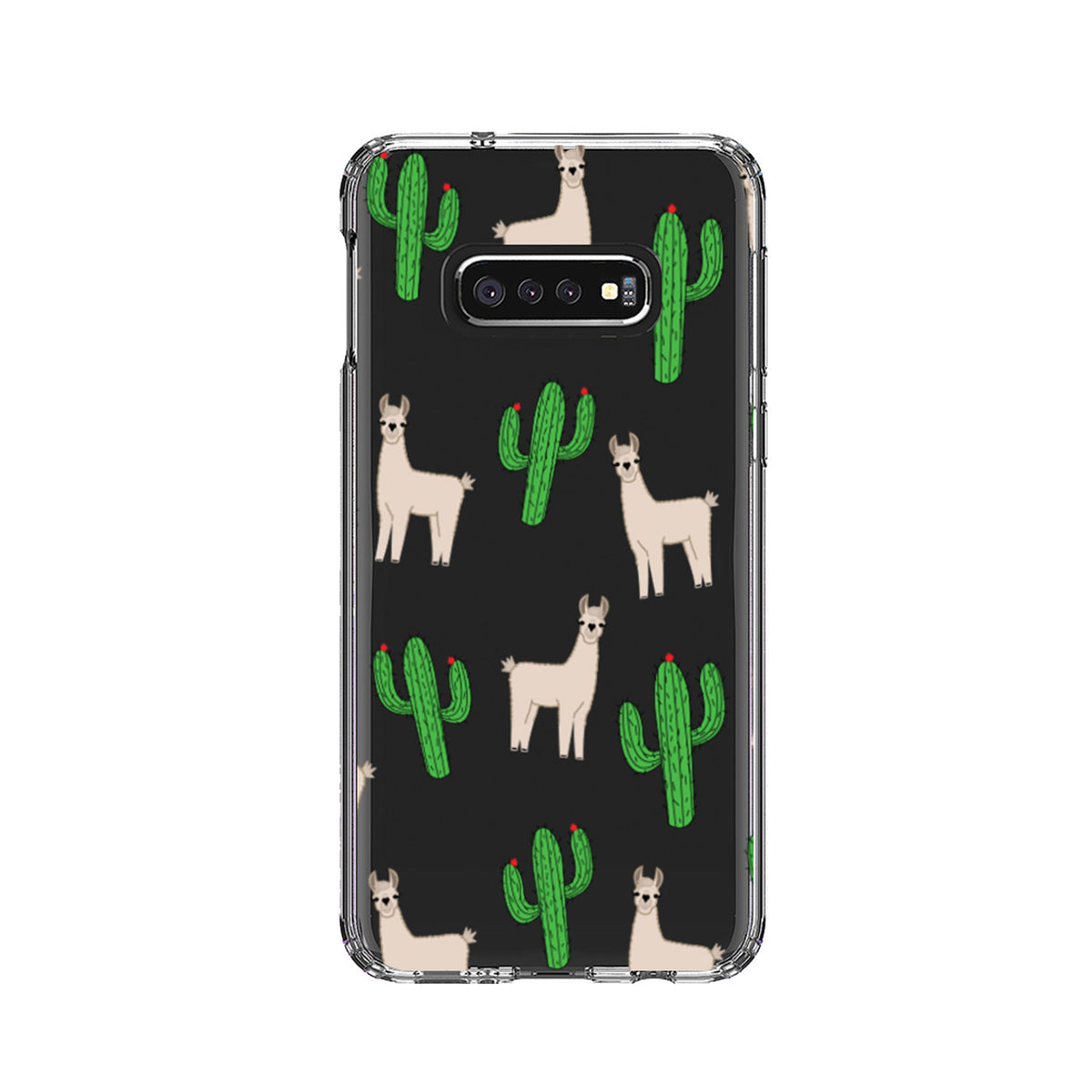 Llamas and Cacti Cactus Clear Shockproof iPhone Case, view 18